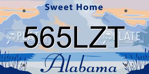 565LZT Alabama License Plate