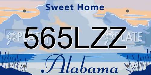 565LZZ Alabama License Plate