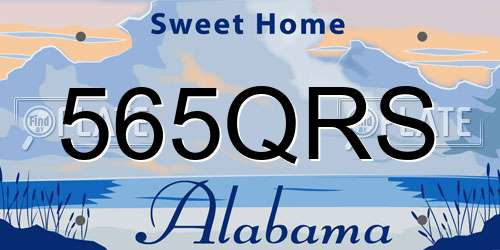 565QRS Alabama License Plate