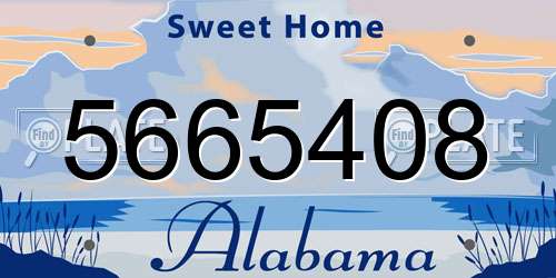 5665408 Alabama License Plate