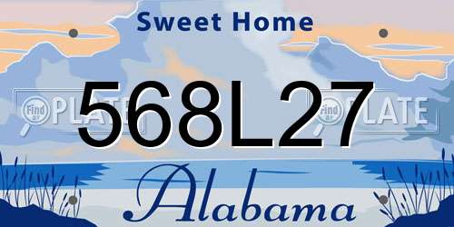 568L27 Alabama License Plate