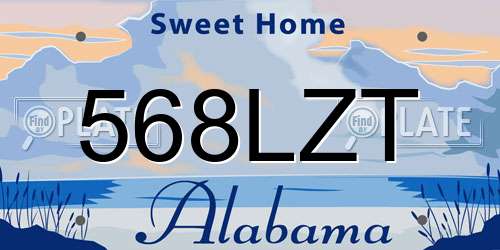 568LZT Alabama License Plate