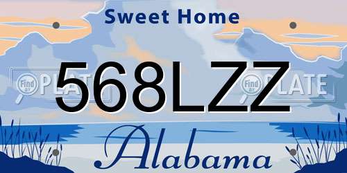 568LZZ Alabama License Plate