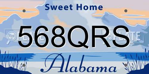 568QRS Alabama License Plate