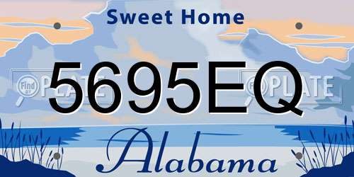 5695EQ Alabama License Plate