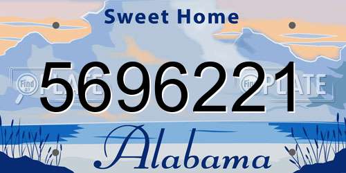 5696221 Alabama License Plate