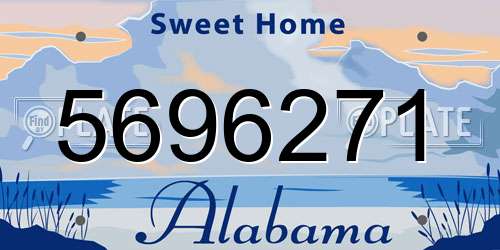 5696271 Alabama License Plate