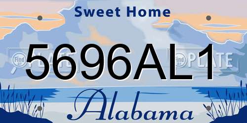 5696AL1 Alabama License Plate