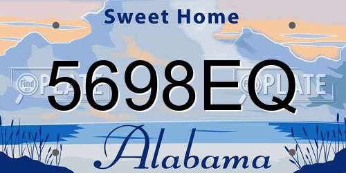 5698EQ Alabama License Plate