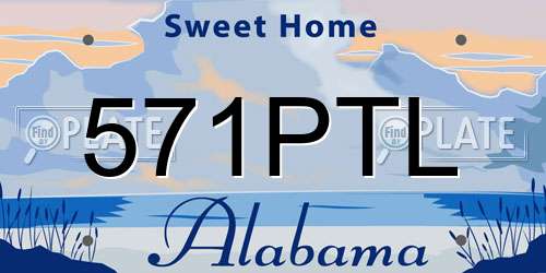 571PTL Alabama License Plate