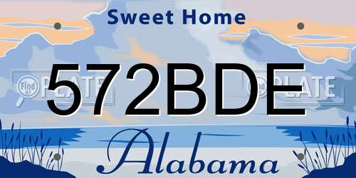 572BDE Alabama License Plate