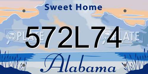 572L74 Alabama License Plate