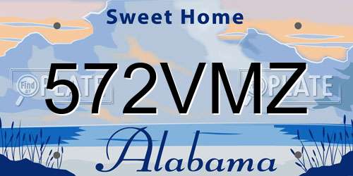 572VMZ Alabama License Plate