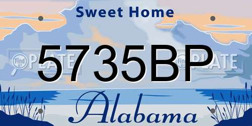 5735BP Alabama License Plate