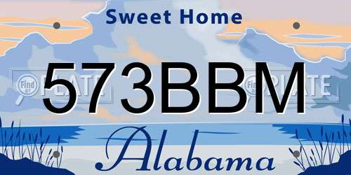 573BBM Alabama License Plate