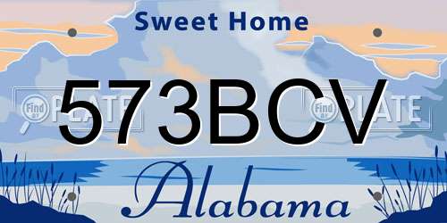 573BCV Alabama License Plate