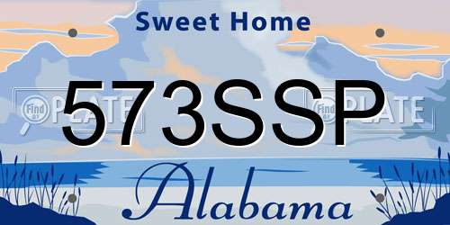 573SSP Alabama License Plate
