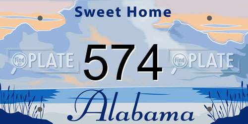 574 Alabama License Plate