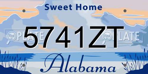 5741ZT Alabama License Plate
