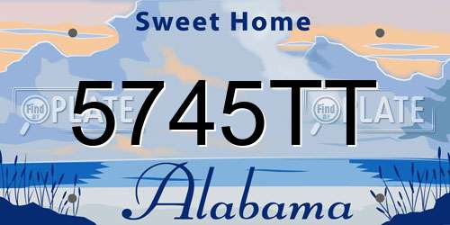 5745TT Alabama License Plate