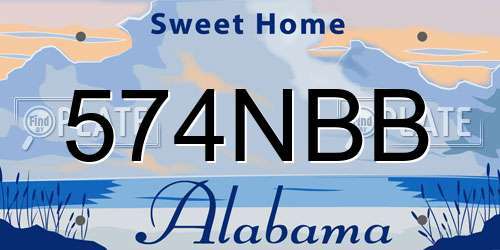 574NBB Alabama License Plate