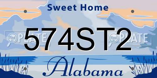 574ST2 Alabama License Plate