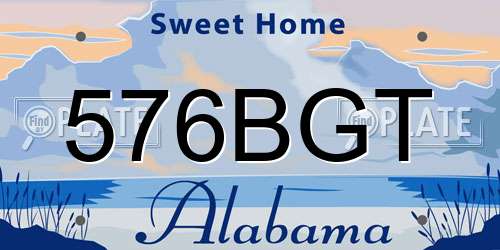 576BGT Alabama License Plate