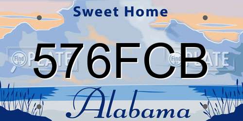 576FCB Alabama License Plate