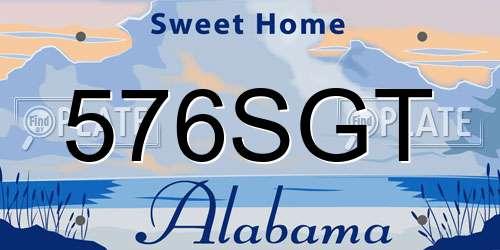 576SGT Alabama License Plate