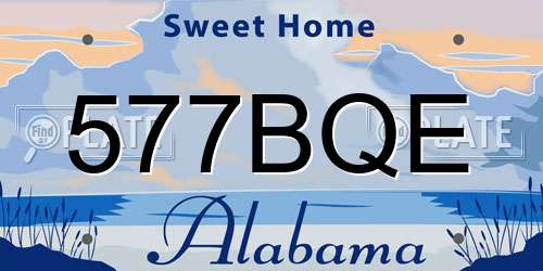 577BQE Alabama License Plate