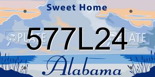 577L24 Alabama License Plate