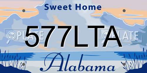 577LTA Alabama License Plate