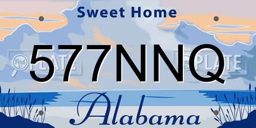 577NNQ Alabama License Plate