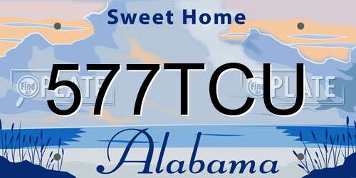 577TCU Alabama License Plate