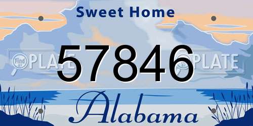 57846 Alabama License Plate