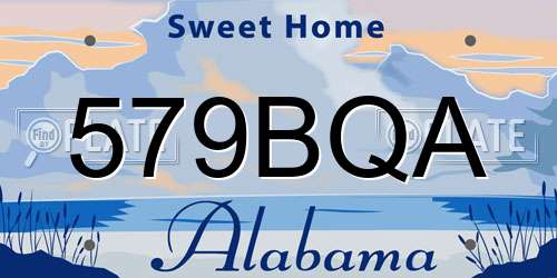 579BQA Alabama License Plate