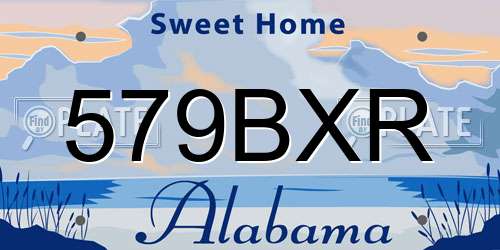 579BXR Alabama License Plate