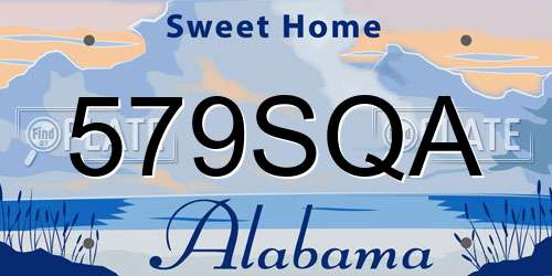 579SQA Alabama License Plate