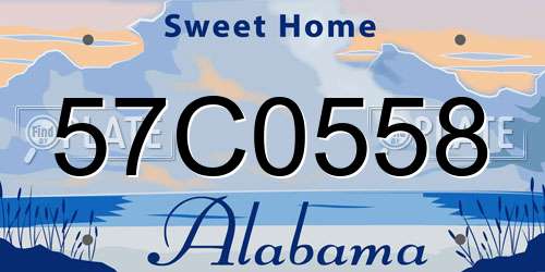 57C0558 Alabama License Plate