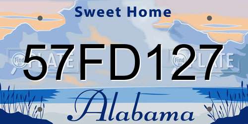 57FD127 Alabama License Plate