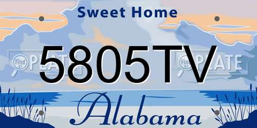 5805TV Alabama License Plate