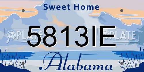 5813IE Alabama License Plate