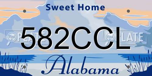 582CCL Alabama License Plate
