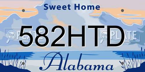 582HTD Alabama License Plate