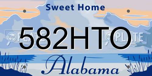 582HTO Alabama License Plate