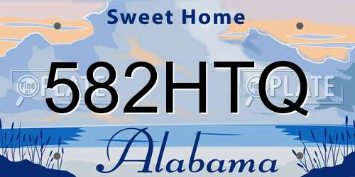 582HTQ Alabama License Plate