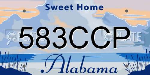 583CCP Alabama License Plate