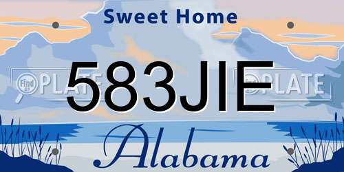 583JIE Alabama License Plate