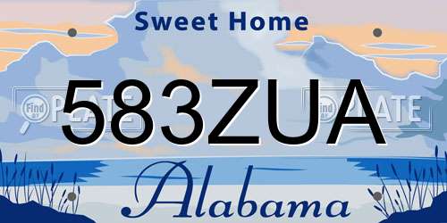583ZUA Alabama License Plate