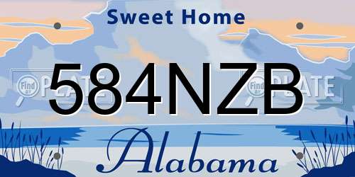 584NZB Alabama License Plate